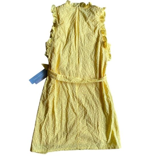 London Times Women's Ruffle Neck and Armhole Dress with Waist Tie Size 8 - Picture 9 of 12